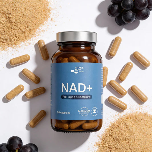 NAD+ 5 en 1 Trans-resveratrol Energía y Antienvejecimiento